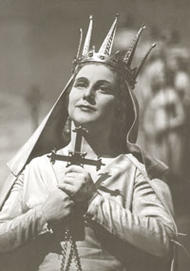 <b></noscript>Aase Nordmo-Loevberg als Elsa von Brabant</b>. Lohengrin (Inszenierung von Wieland Wagner 1958 – 1962)

