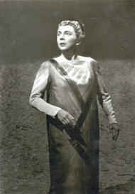 Margarete Bence als Waltraute. Der Ring des Nibelungen (Inszenierung von Wolfgang Wagner 1960 – 1964)
