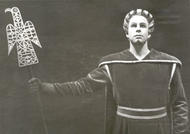 <b>Tom Krause als Heerrufer</b>. Lohengrin (Inszenierung von Wieland Wagner 1958 – 1962)
