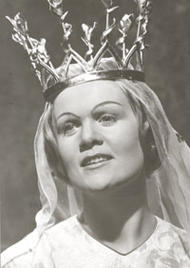 Anja Silja als Elsa. Lohengrin (Inszenierung von Wieland Wagner 1958 – 1962)
