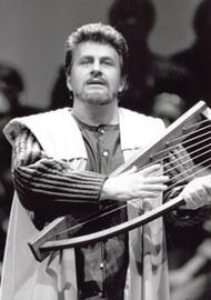 Robert Schunk als Walther von der Vogelweide. Tannhäuser (Inszenierung von Wolfgang Wagner 1985 – 1995)
