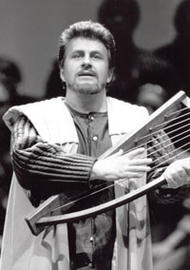 Robert Schunk als Walther von der Vogelweide. Tannhäuser (Inszenierung von Wolfgang Wagner 1985 – 1995)
