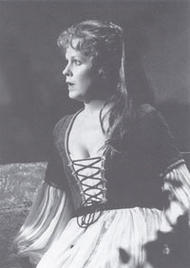 Lucy Peacock als Eva. Die Meistersinger von Nürnberg (Inszenierung von Wolfgang Wagner  1981 – 1988)

