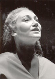 Cheryl Studer als Elsa von Brabant. Lohengrin (Inszenierung von Werner Herzog 1987 - 1993)
