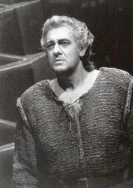 Placido Domingo als Parsifal. Parsifal (Inszenierung von Wolfgang Wagner 1989 – 2001)
