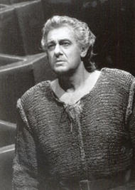 Placido Domingo als Parsifal. Parsifal (Inszenierung von Wolfgang Wagner 1989 – 2001)
