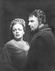 <b> Martha Mödl als Gutrune </b>und <b>Hermann Uhde als Gunther 1951</b>. Der Ring des Nibelungen (Inszenierung Wieland Wagner 1951 - 1958)